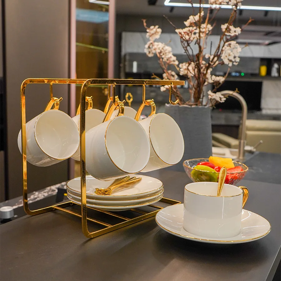 Изысканная кофейная чашка в европейском стиле индивидуальное позолоченное