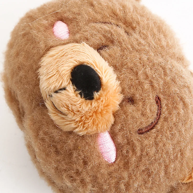 

Cute Cartoon Bear Plush Toy Keychain Backpack Key chain 7cm Lovely Mini Bear Head Teddy Key Chain Gift To Friends