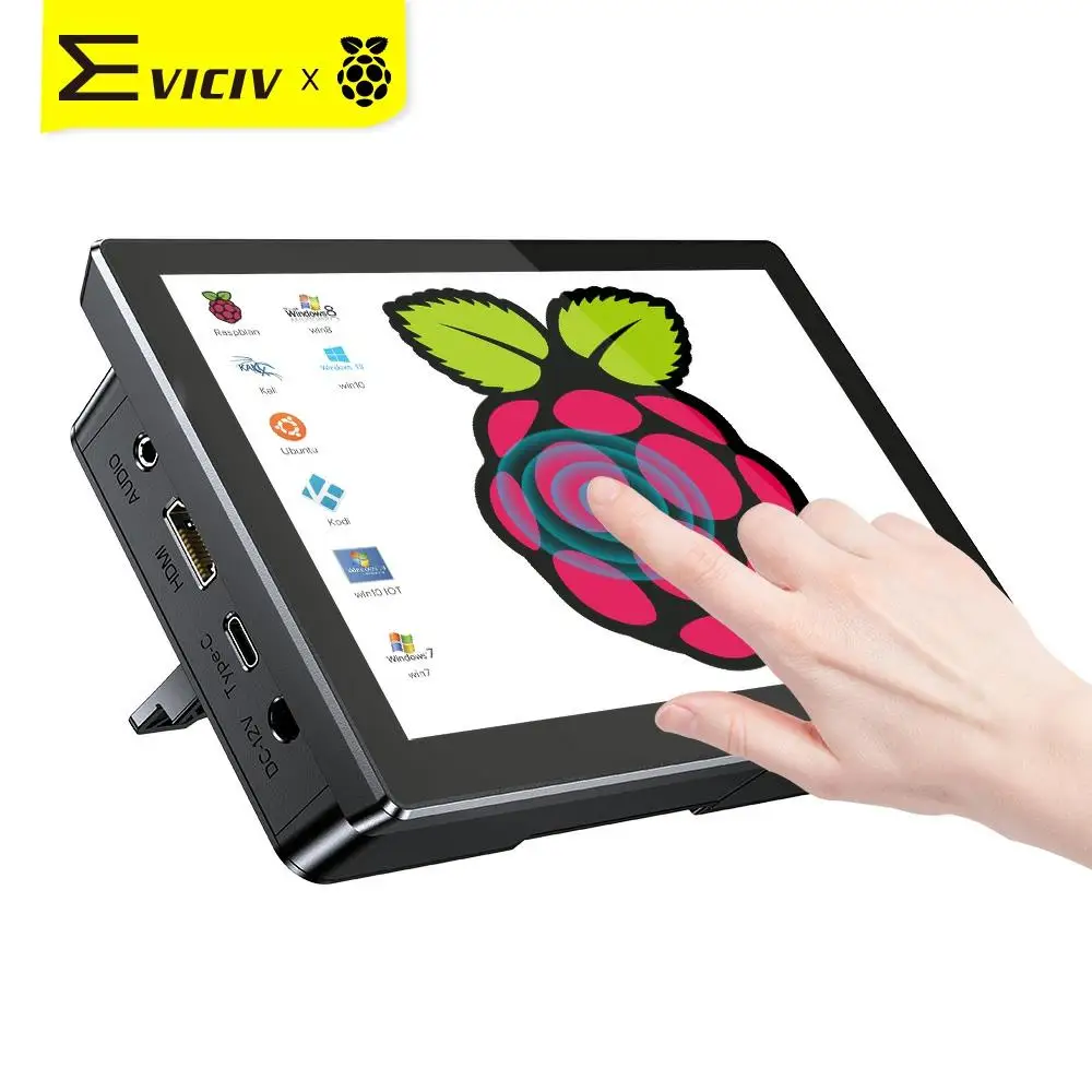 Kaufen Raspberry Pi Bildschirm Häuser EVICIV 7-10 Zoll TouchScreen Fall LCD Display RPi Tragbare Monitor Rasberry USB HDMI Rasbery Pi4 Pi3