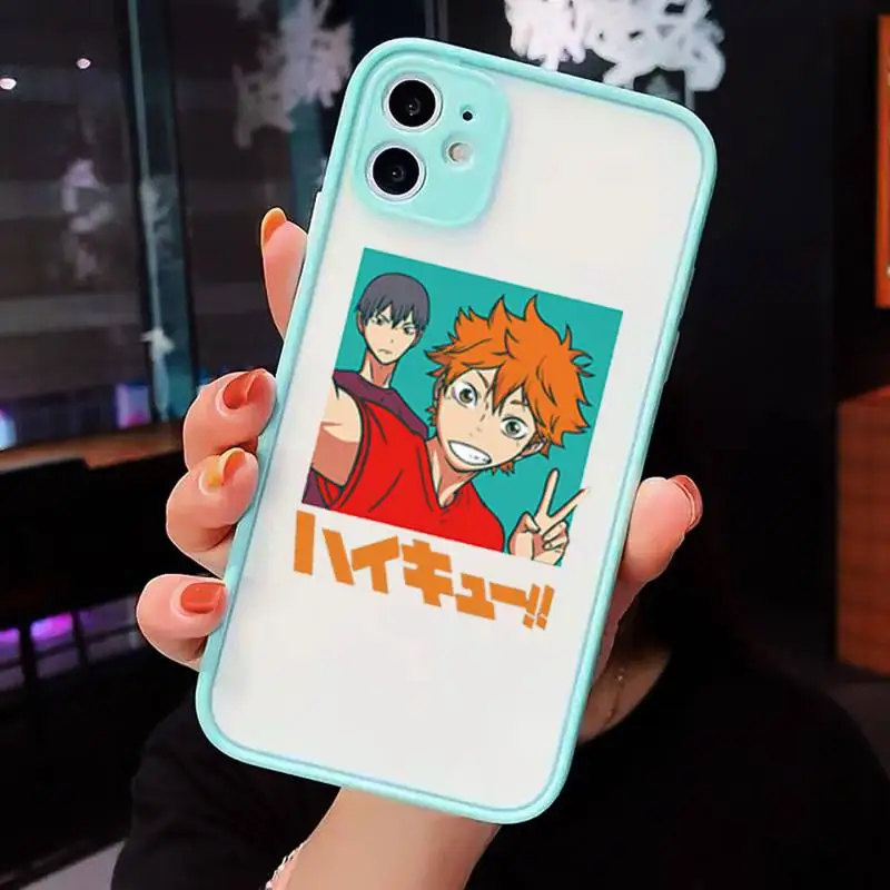 

Haikyuu Hinata attacks Anime Phone Case matte transparent For iphone 7 8 11 12 plus mini x xs xr pro max cover
