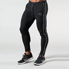 Черные повседневные мужские штаны, тренировочные штаны, осенние спортивные штаны для бега, мужские спортивные штаны для тренажерного зала, фитнеса, тренировок, хлопковые брюки, штаны