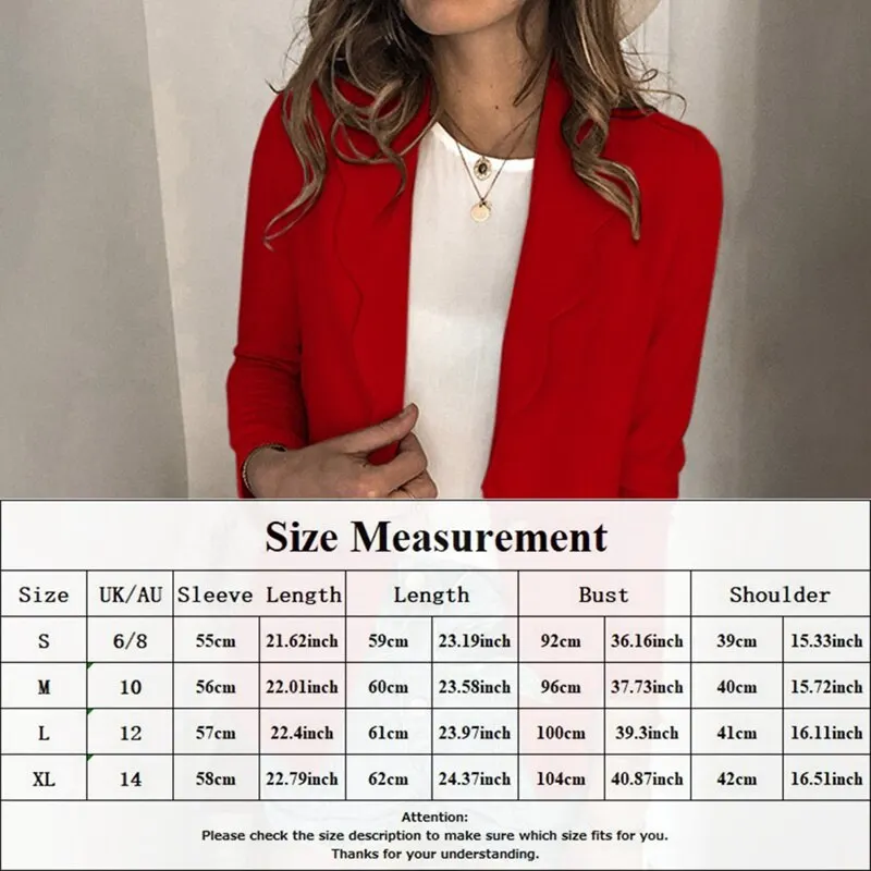 

2020 Fashion Office Ladies Blazer Jackets Suit Women Pure Color Retro Button Blazers Career Coats Elegant Ladies Streetwear