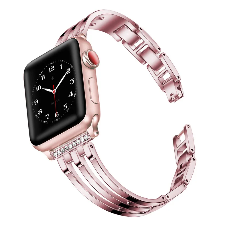 

Jewelry Watch Strap for Apple Watch 6 SE Band Series 5/4/3/2/1 Stainless Steel Bracelet for Apple Watch Band 38mm 40mm 42mm 44mm