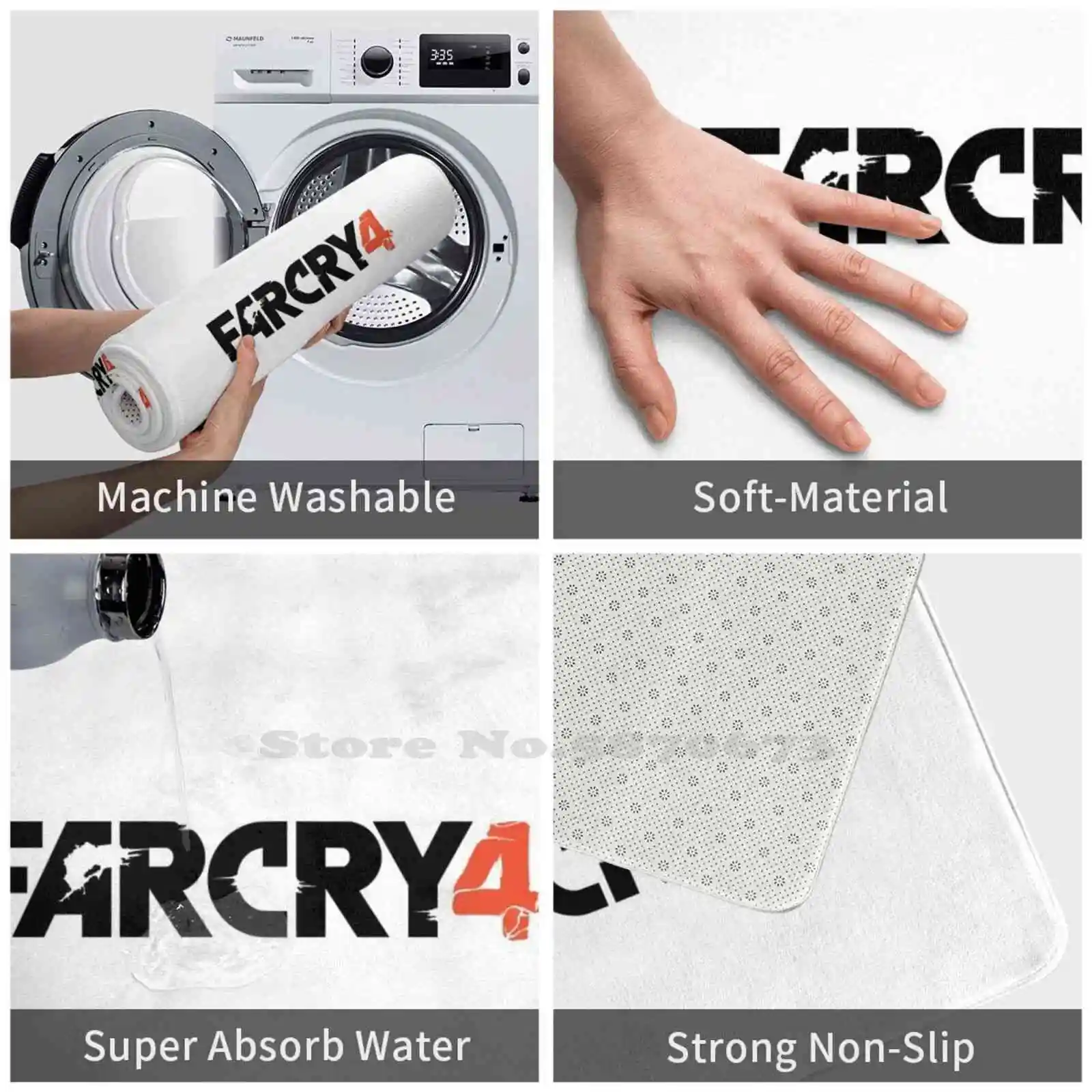 Мягкий коврик с логотипом Far Cry 4 домашний для двери подстилка 2 3 5