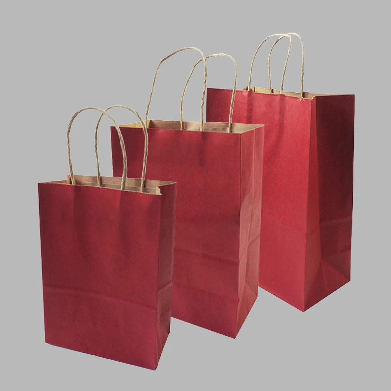 50 шт./лот Экологичные подарочные пакеты из крафт-бумаги высокого качества