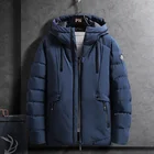 Парка мужская утепленная, повседневная верхняя одежда, пальто из полиэстера с капюшоном в стиле оверсайз 4XL, зима 2020