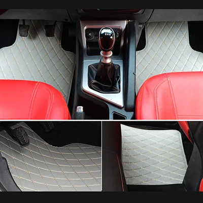 Gray Коврик для вспышки Универсальный автомобильный коврик для Toyota Corolla Camry Rav4 Auris Prius Yalis Avensis Alphard 4Runner Hilux highlander foot - Название цвета: Gray