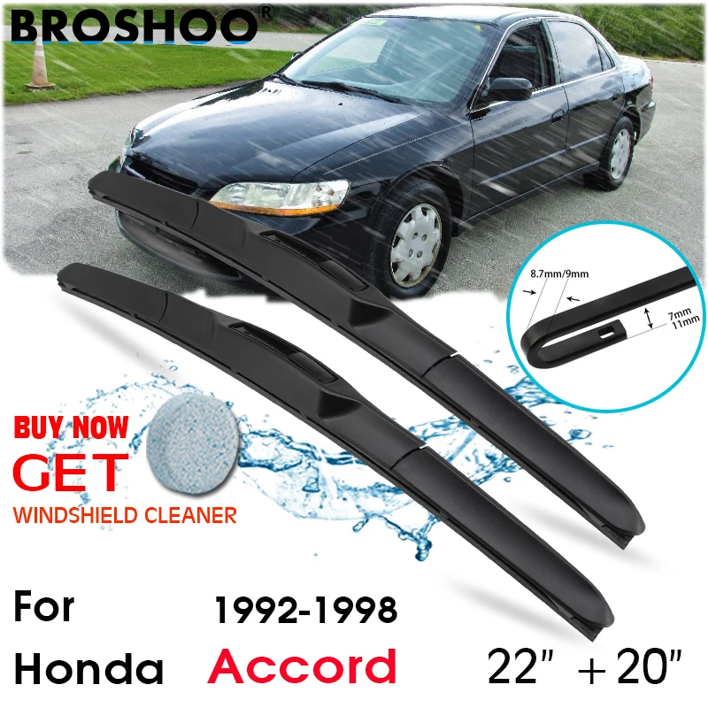 

Car Wiper Blade Front Window Windscreen Windshield Wipers Blades J hook Auto Accessories For Honda Accord 22"+20" 1992-1998
