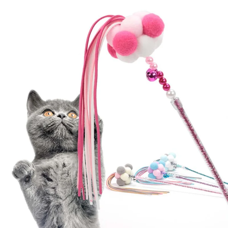 

Pet Cats and Dogs Cute and Delicate Tassel Bell Interactive Training Indoor and Outdoor Funny Cat Stick