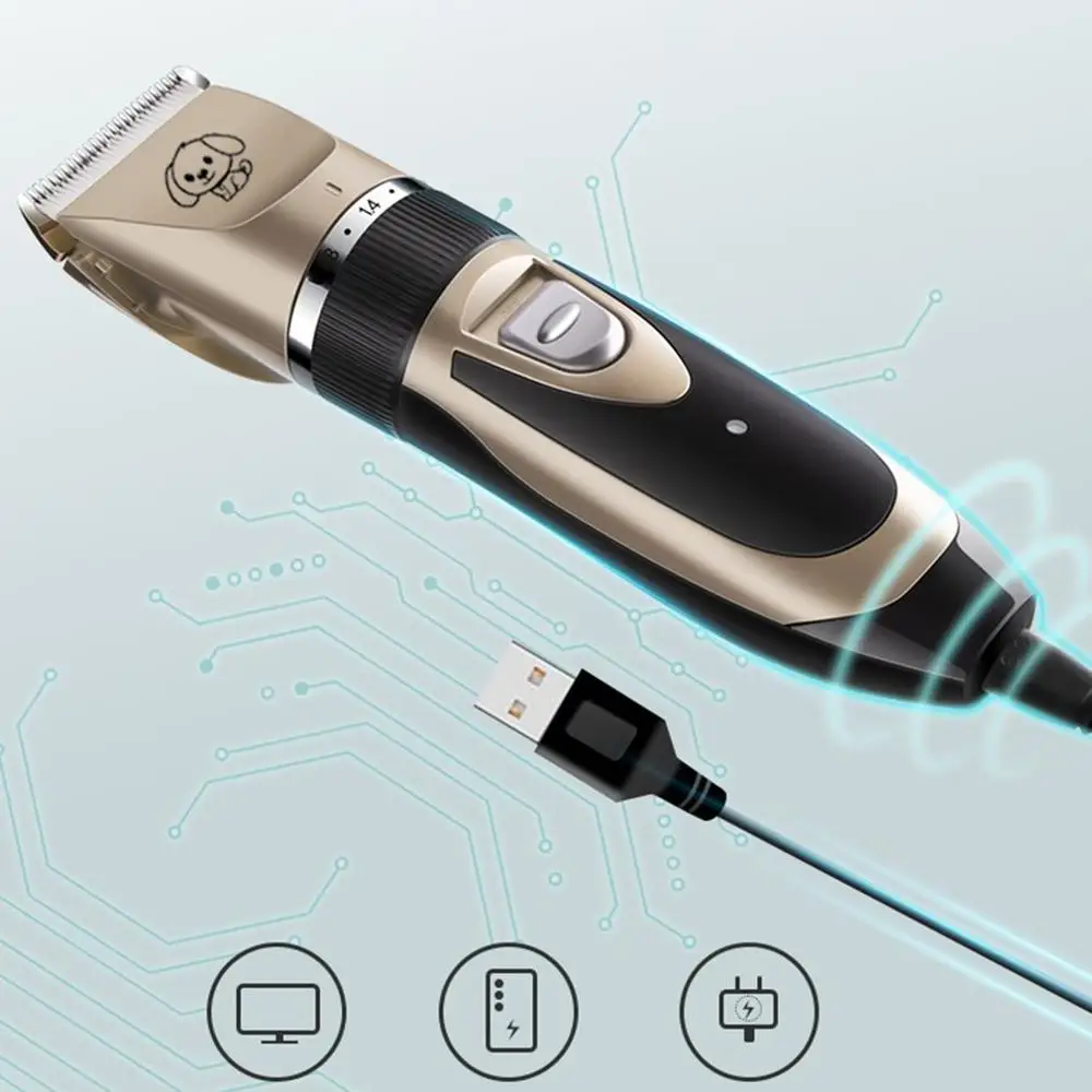 

Pet Dog Hair Trimmer Electric Pet Dog Clippers Shaver Mute Rechargeable Animal Grooming Clippers Cat Dog Hair Cutter Scissor
