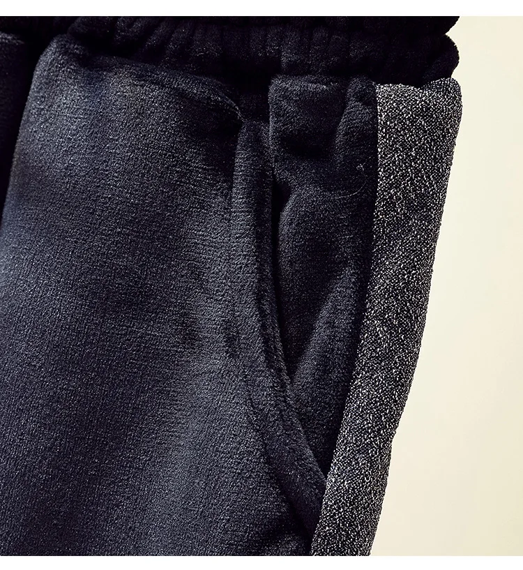 Размера плюс 4Xl из плотного флиса брюки для бега женские хлопковые Осенняя