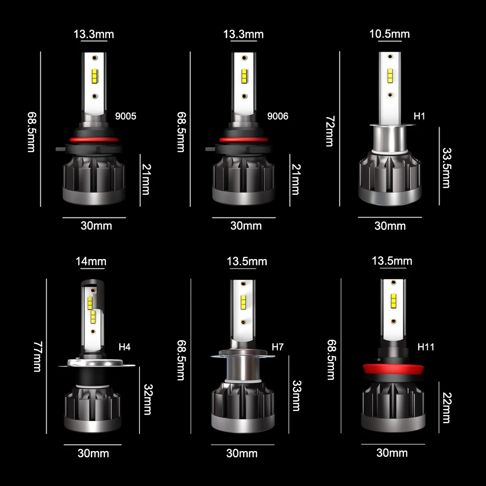 LOAUT H4 Фары для автомобиля светодиодный H7 H11 H1 9005 9006 фары Противотуманные лампы