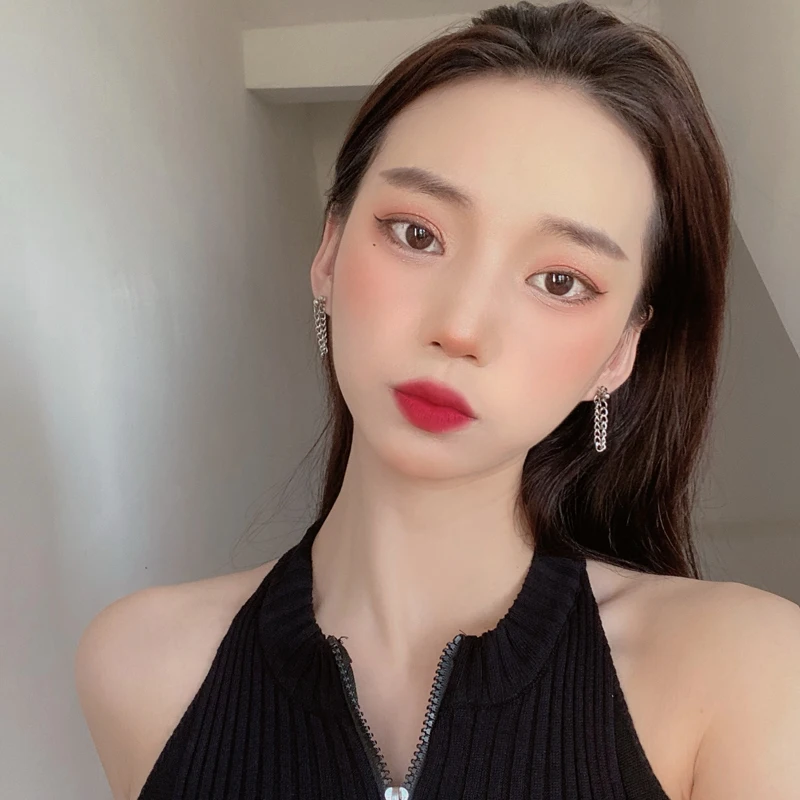 

Hip-Hop Rock Personality After Hanging Earrings It Punk Wind Stud Earrings Trendy Women Jewelry Gift Chain Type Earrings