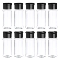 10 salt pepper shaker spice jar kitchen barbecue condiment bottles plastic cruet container with sifter lid seasoning storage pot