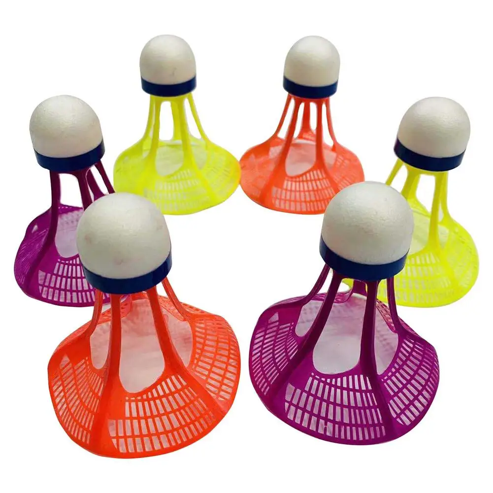 

3PCS Badminton Plastic Nylon Ball Durable Windproof Stable Badminton For Professional Player Beginner Random Color