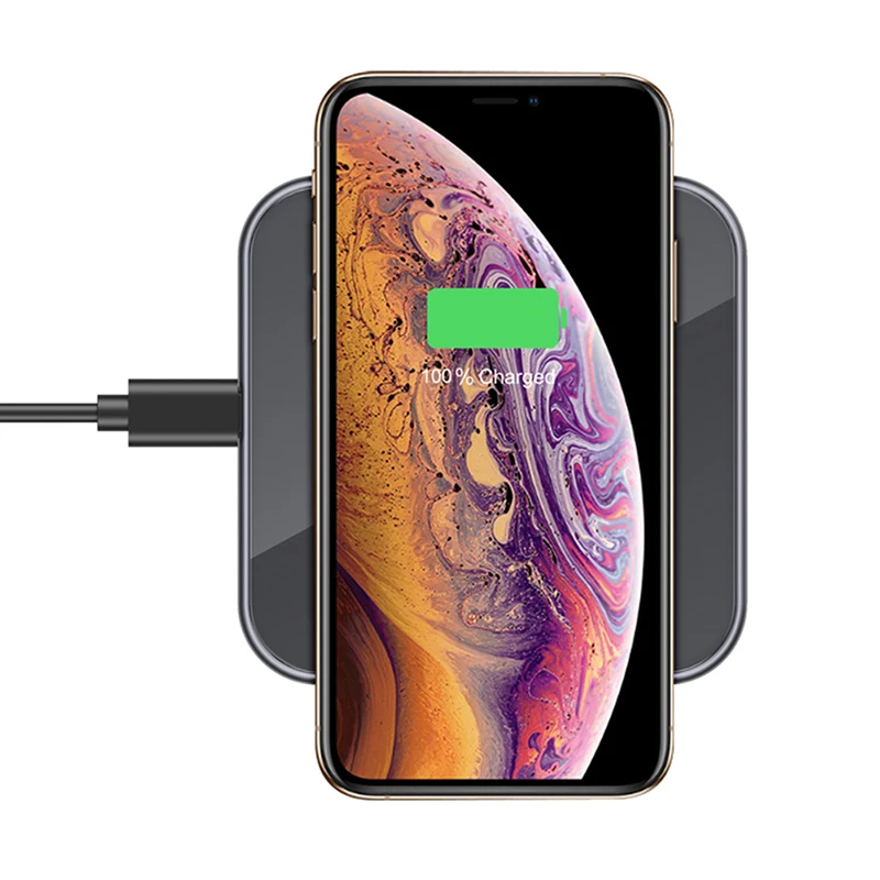 

Беспроводное зарядное устройство 15 Вт Qi для IPhone 12 11 8 X XR XS Max, ультратонкая Быстрая зарядка для Samsung, Xiaomi, Huawei