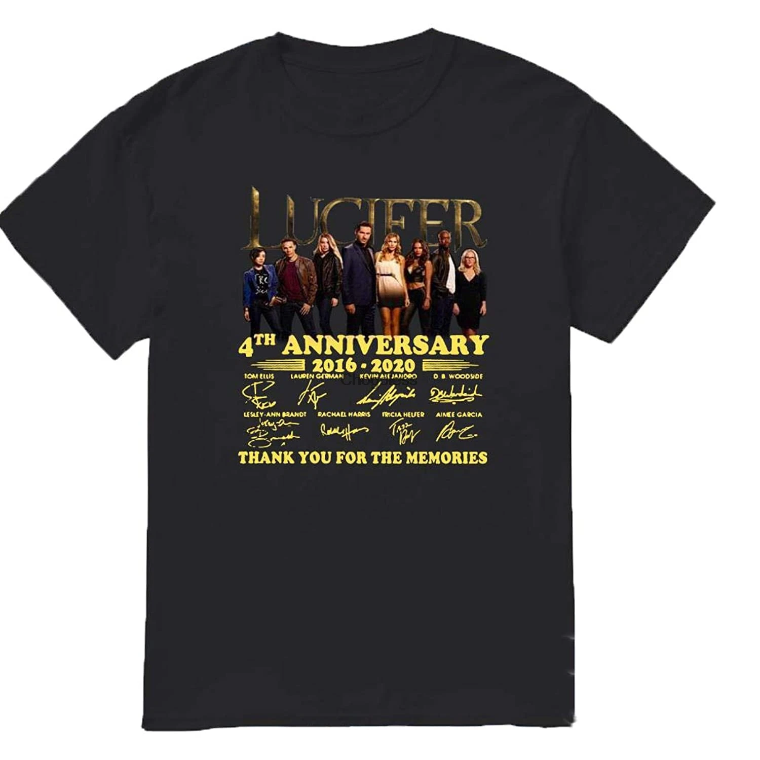 

DEANS Lucifer 04th Anniversary Thank You for The Memories Signatures Shirt Black