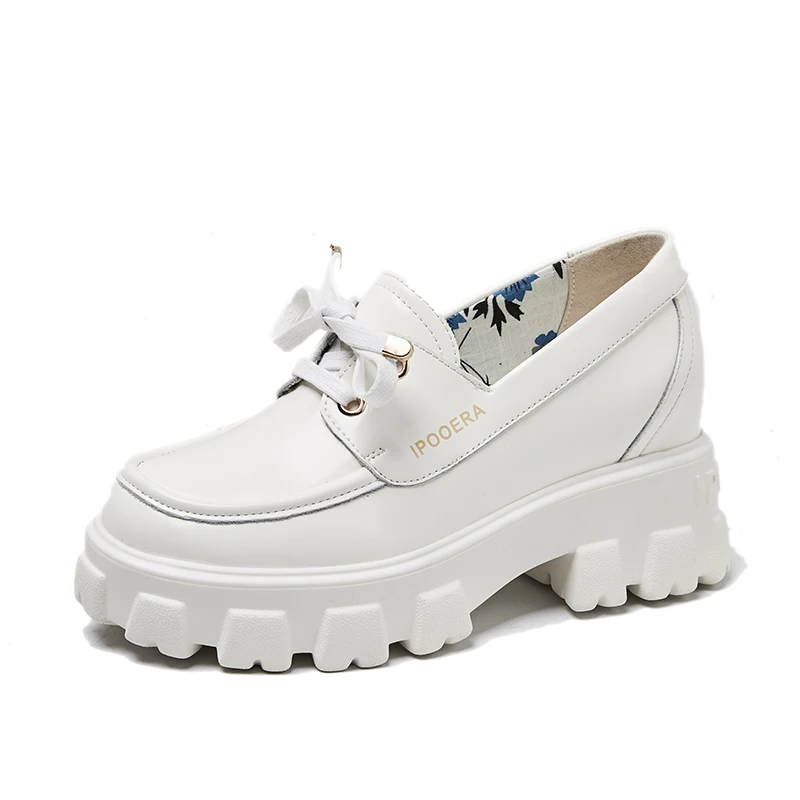 Женские лакированные туфли на платформе повседневные из высококачественной