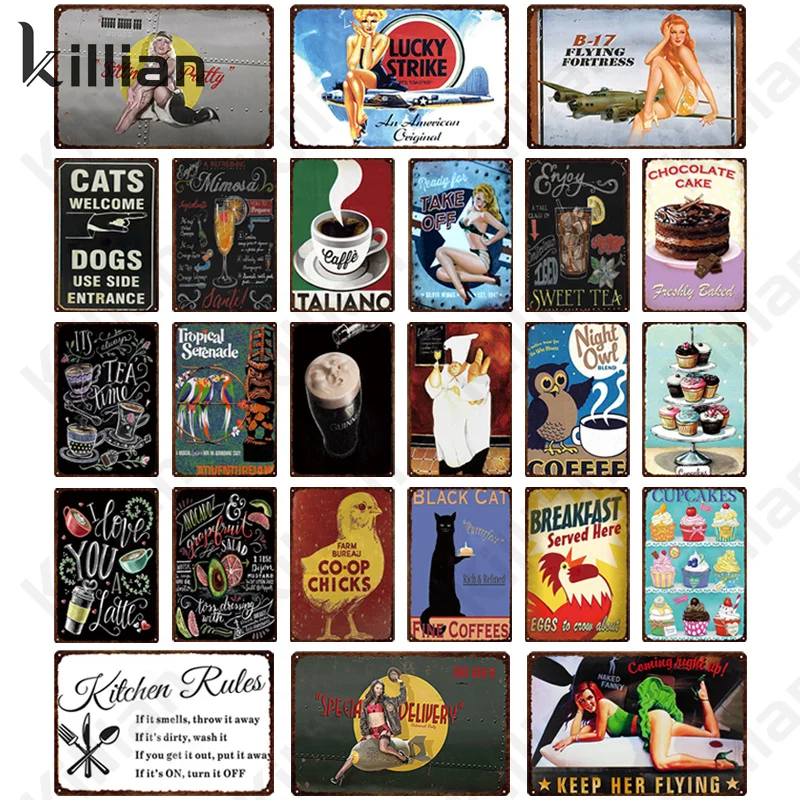 

Поварской Изысканный Десерт Оловянная живопись украшение ретро пончик картина металлическая пластина металлическая тарелка бар клуб жест...