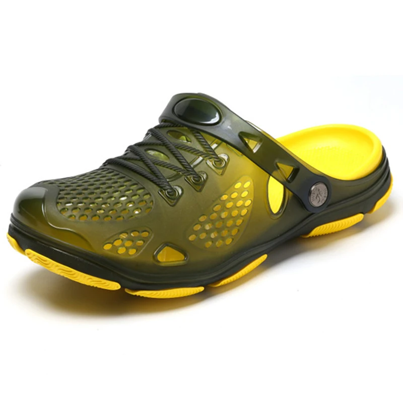 Мужские уличные пляжные сандалии черные повседневные шлепанцы для воды лета 2019 |