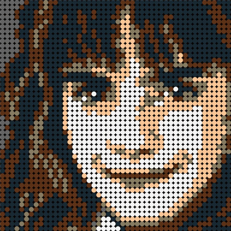 

2304pcs Pixel Mosaic Art Painting MOC Creative Art Building Blocks Bricks Diy Toys Gifts