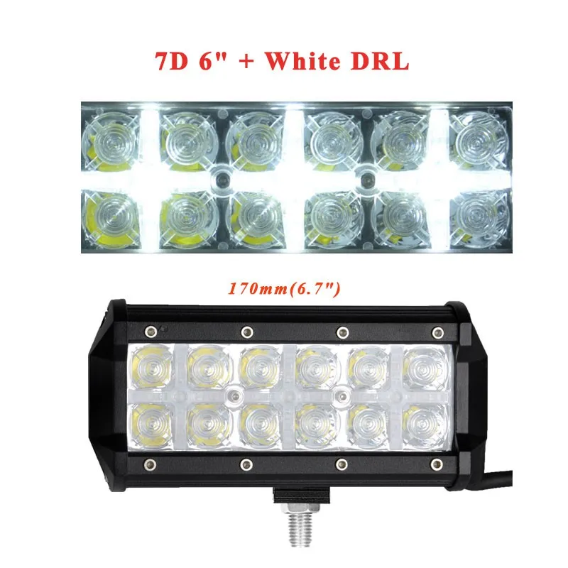 7 Inch White DRL VISORAK 7 12 17 23 2" внедорожный 7D светодиодный светильник 4x4 4wd ATV SUV Truck светодиодный противотуманный светильник для внедорожника ATV 4WD 4x4 Truck внедорожника - Цвет: 7 Inch White DRL