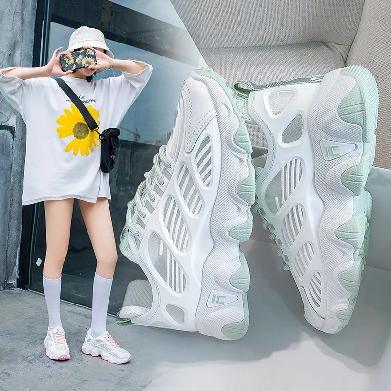 

New Summer Mesh Shoes Breathable Mesh Upper Student Sports Casual Shoes Women's Running Shoes Women Sneakers 2020