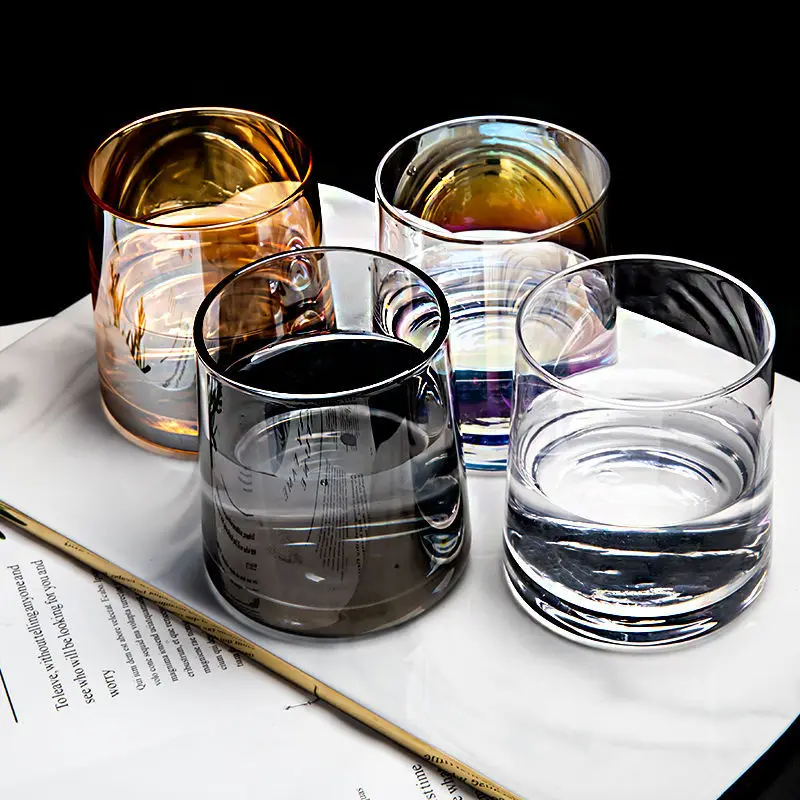 

Creative Glass Water Cup High Temperature Resistant Household Vibrato with the Same Transparent Whiskey Glass Juice Beer Glass