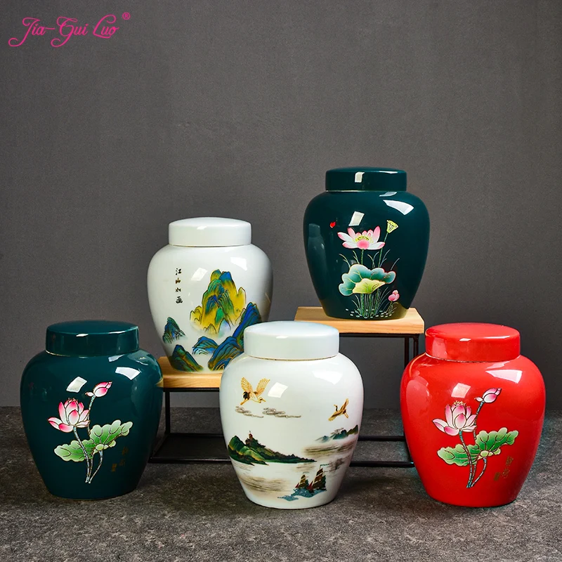 

JIA-GUI LUO Керамика Чай Кэдди набор канистр Кухня Чай сумка для хранения коробка Чай банки Чай коробка Чай Органайзер Чай хранения D134