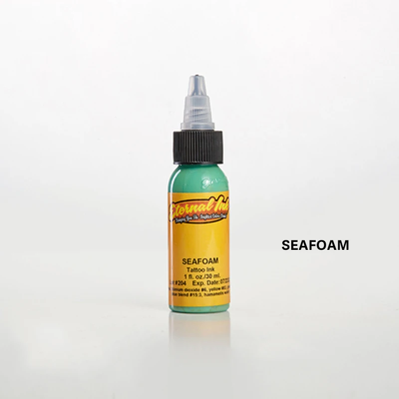 seafoam Перманентные чернила для татуажа, набор пигмента, tinta tattoo tintas para tatuajes, пигменты, динамические чернила, goochie tintas, тату, Вечные чернила - Цвет: seafoam