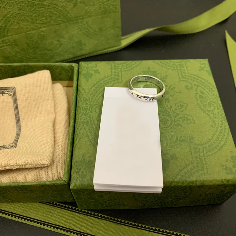 Мужское и женское кольцо в стиле ретро из серебра 925 пробы с надписью хип-хоп |