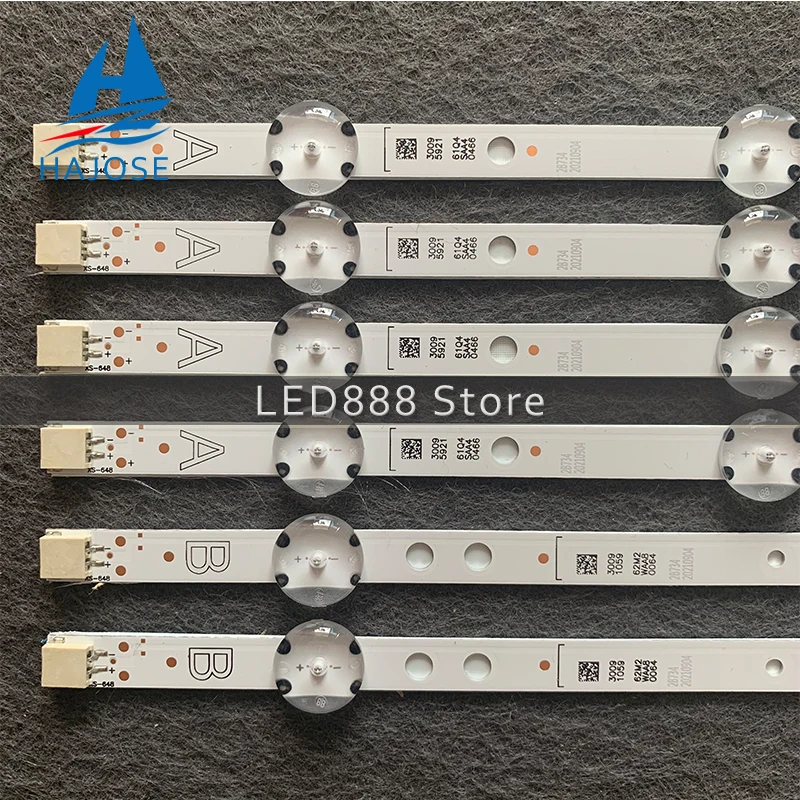 Комплект 6 светодиодный ных подсветки для TE49283N25F1C10D JVC LT-49C790 LT49V4200 LT-49C670 49AO4USB D49F283M3CI