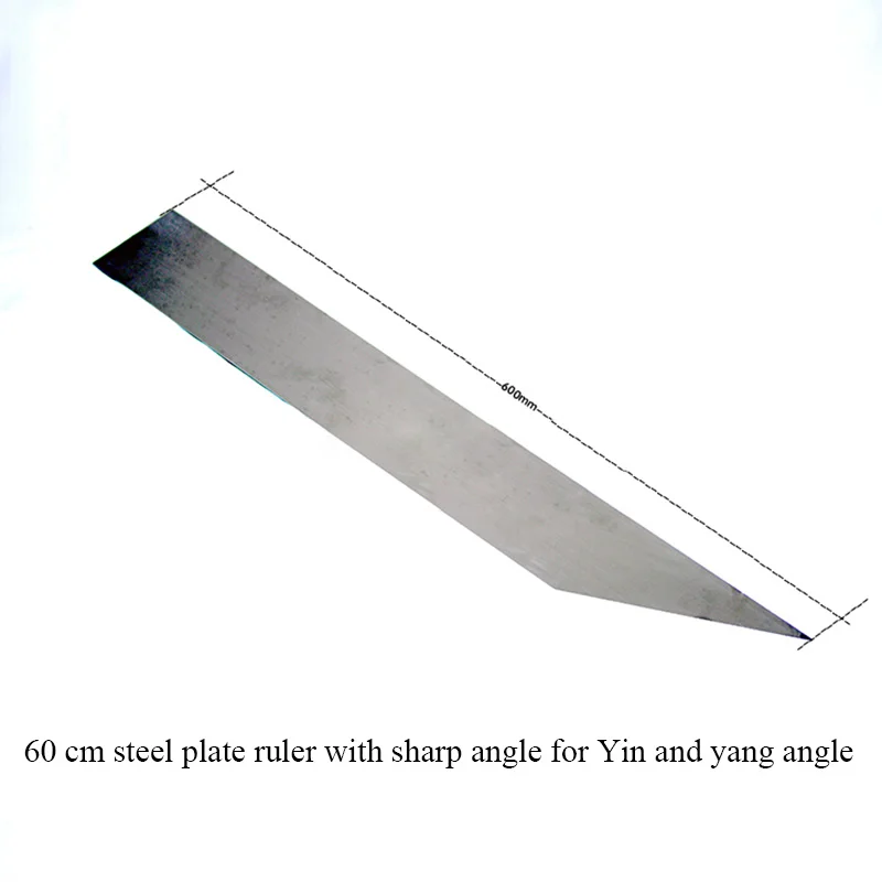 60cm pointed ruler ПВХ пластиковый пол строительные инструменты 2,05 метров стальная лента из нержавеющей стали линейка 80 мм ширина поперечная резка - Цвет: 60cm pointed ruler