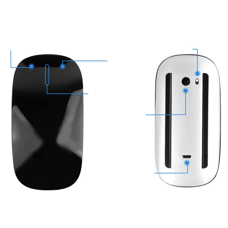 Bluetooth Wireless Magic Mouse Silent Rechargeable Computer Slim Ergonomic PC Mice for Apple | Компьютеры и офис