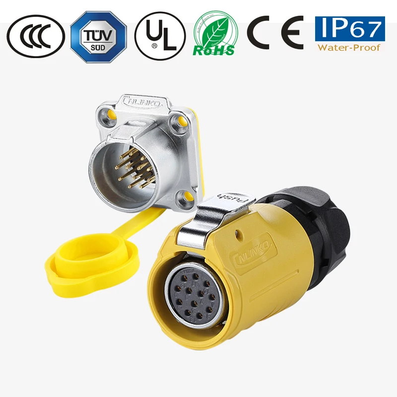 M20 12pin водонепроницаемый IP67 Электроника автомобильный монитор/ТВ/Led