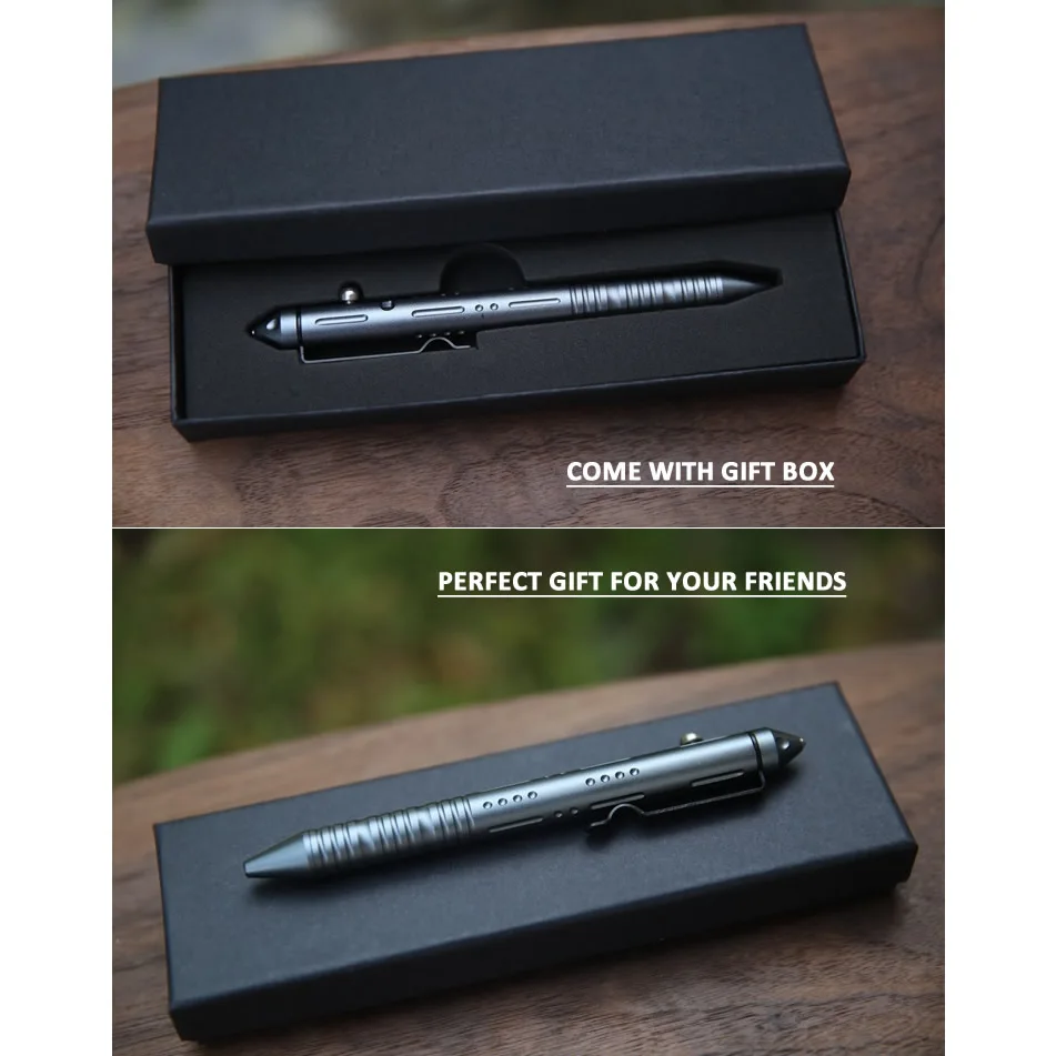 

Portable Tactical Pen Self Defense Glass Breaker Aluminum Alloy EDC Tool For Outdoor Camp Emergency Kit Ball Point Pen