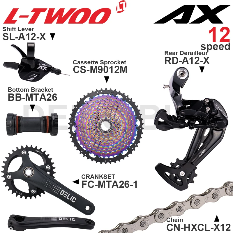 LTWOO AX12 12 скоростной MTB групсет включает правый переключатель передач задний