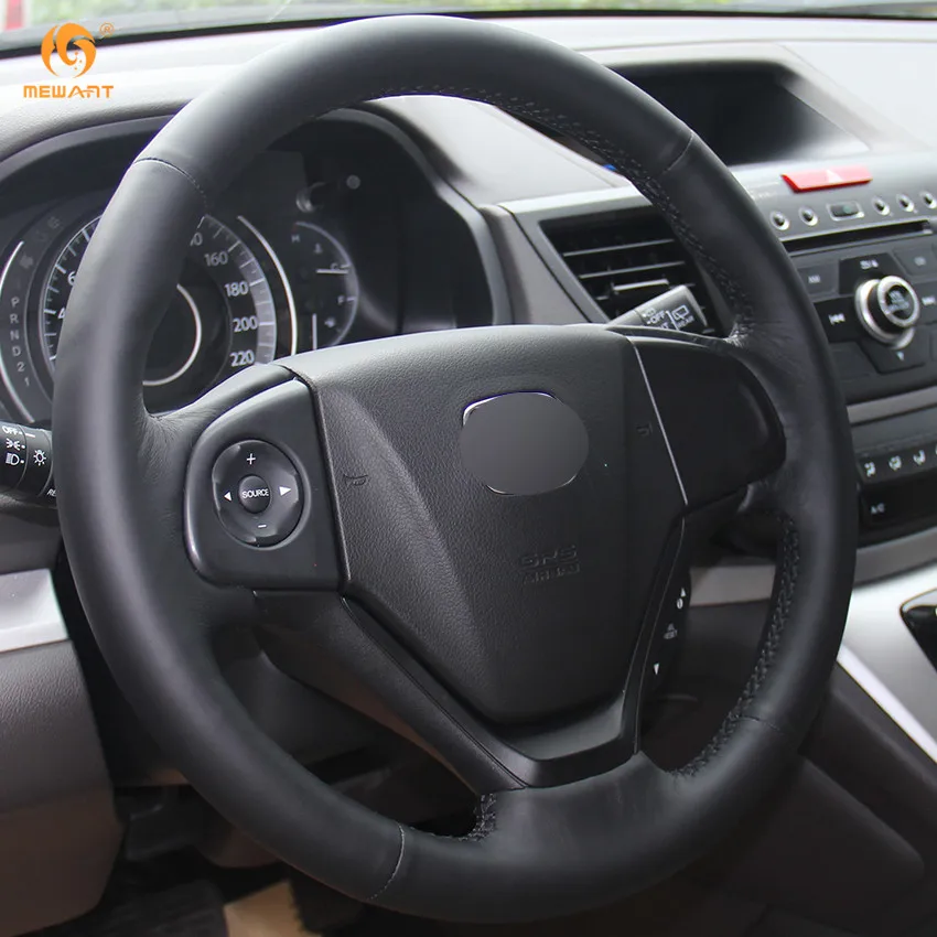 Чехол на руль MEWANT для Honda CRV черный чехол из натуральной кожи аксессуары салона