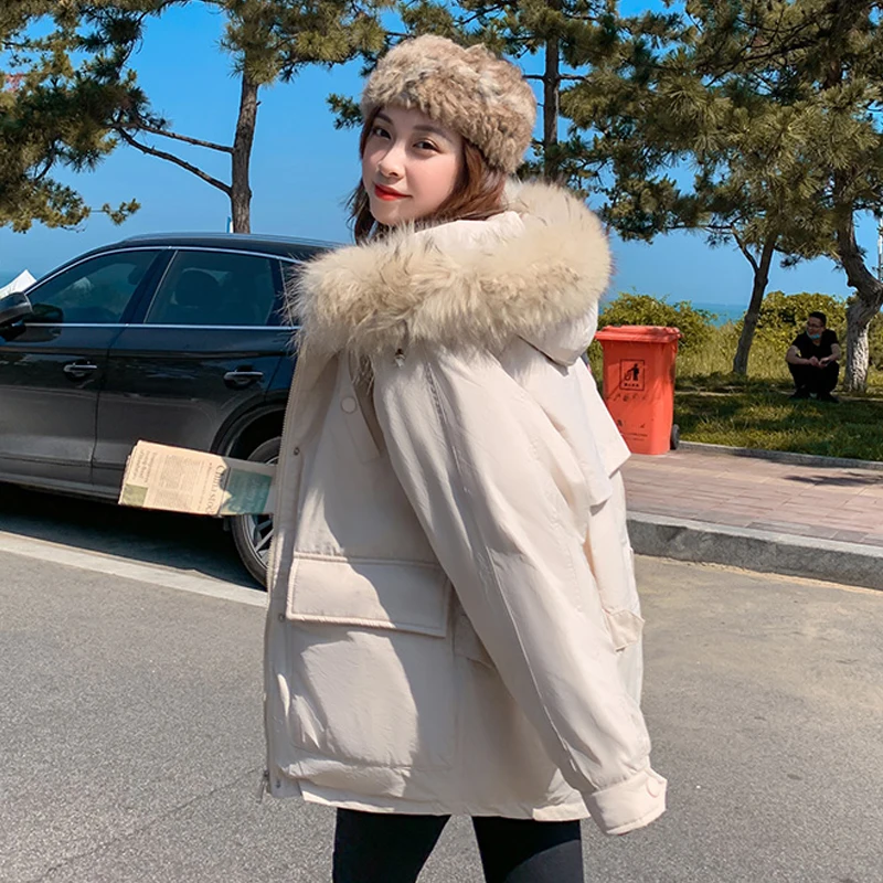Короткие парки женская зимняя куртка большого размера с капюшоном женские