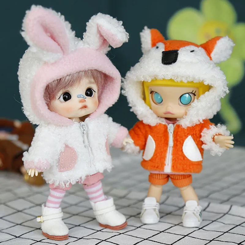 1 комплект 1/12 кукла милая одежда с животными пальто ob11 Одежда для кукол (подходит