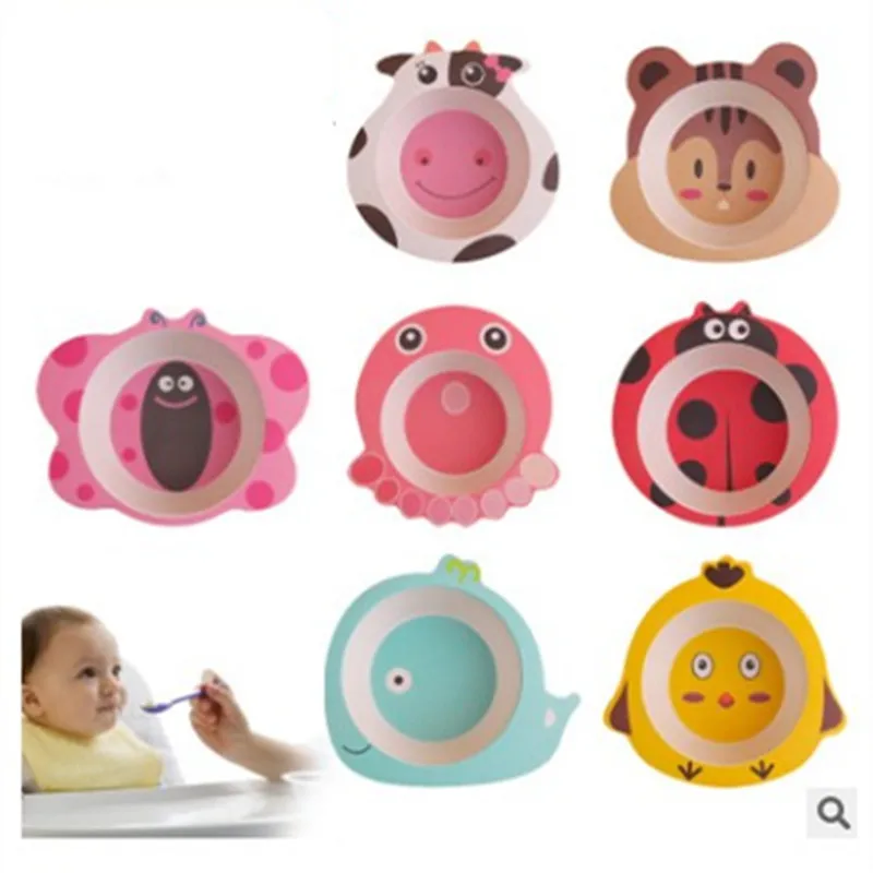 Посуда из бамбукового волокна Детская миска мультяшная детская для еды