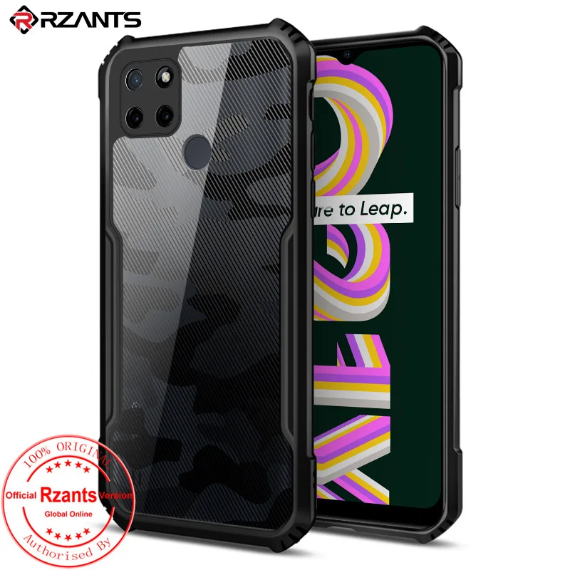 

For Realme C21Y Case Airbag Case Camouflage Acrylic PC+TPU Anti-knock Armor Back Cover For Realme C21Y Rzants