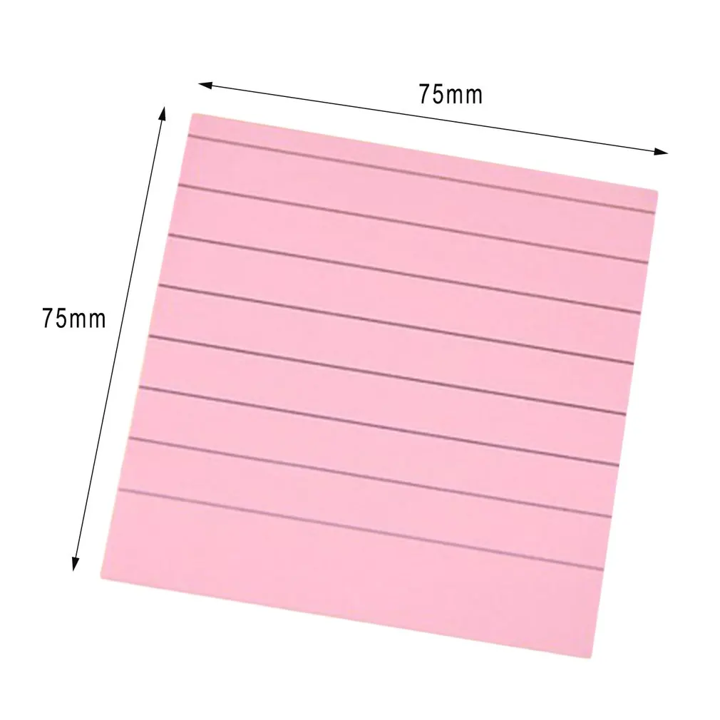 

80 Sheets Solid Color Memo Pad Stickers Self-adhesive Sticky Message Notice Notepad School Office Stationery Supplies
