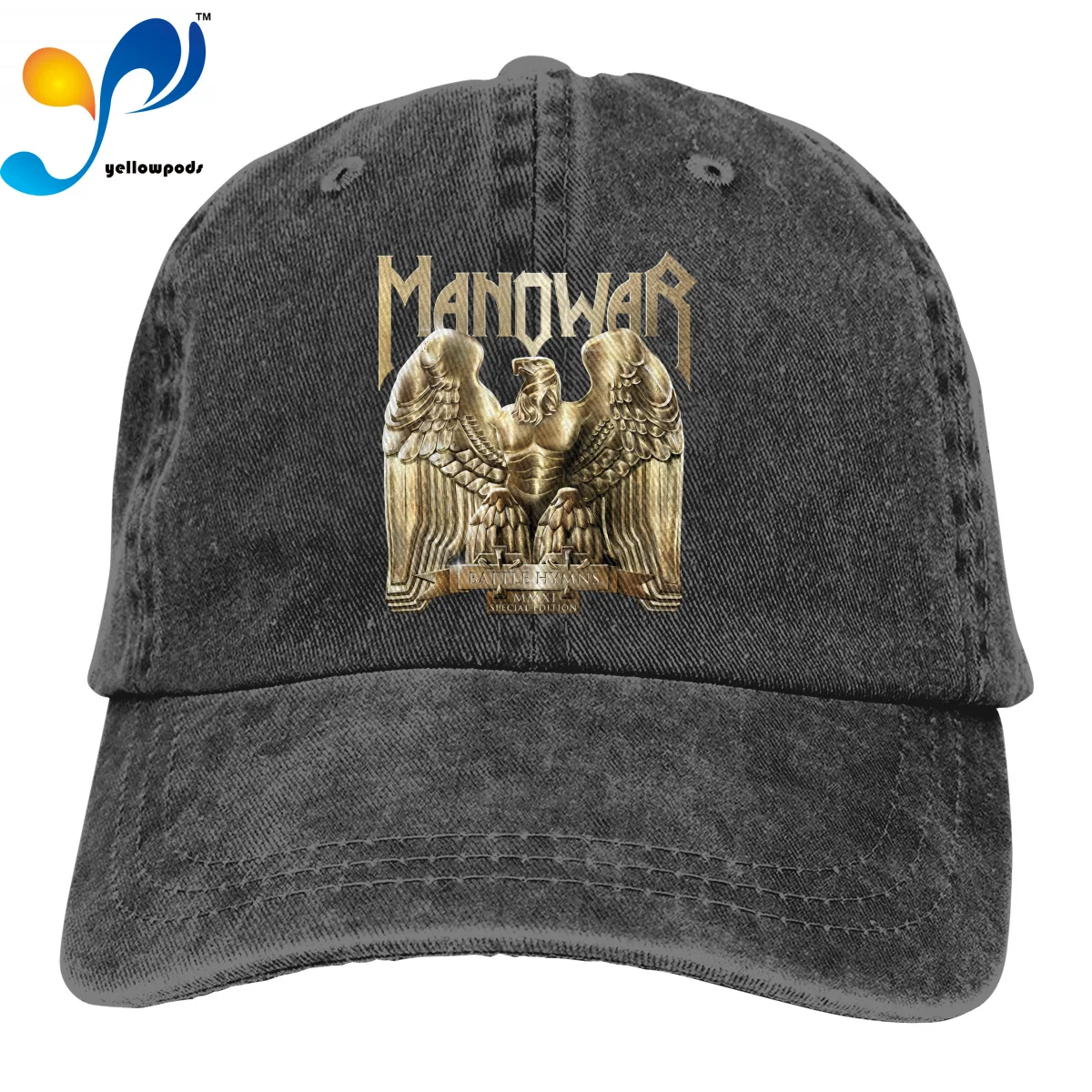 

Модная бейсболка в стиле хип-хоп с эффектом потертости, Универсальная регулируемая шапка Manowar, мужские и женские уличные шляпы от солнца, ке...