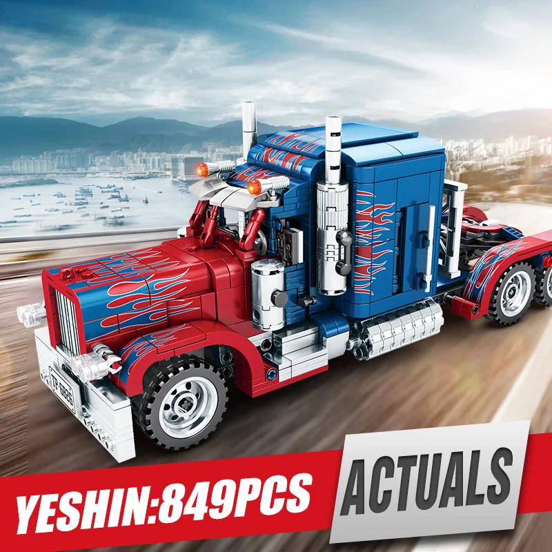 Yeshin Techinc Car Peterbilt 389 контейнер для автомобиля модель строительные блоки кирпичи