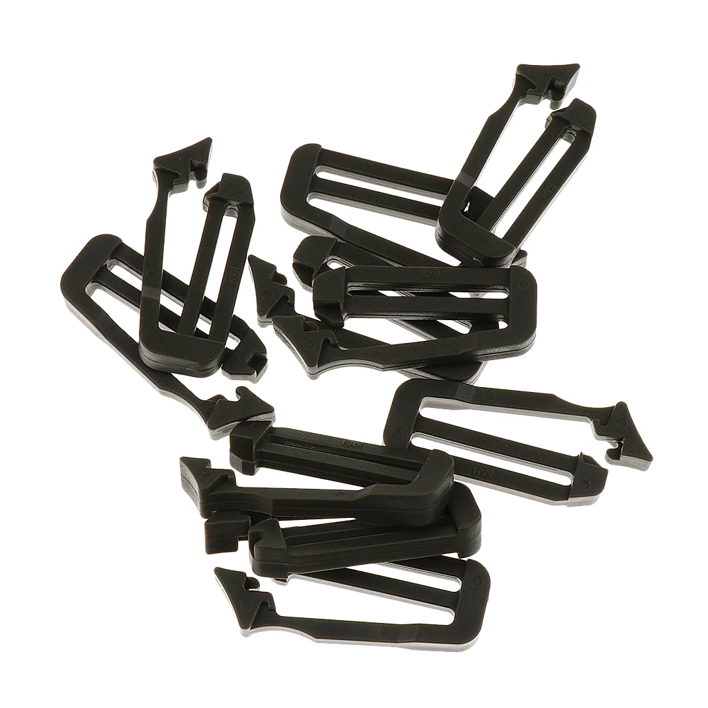 

10pcs Outdoor 25mm Molle Webbing Connecting Clips Strap Buckle Backpack Bag Clip