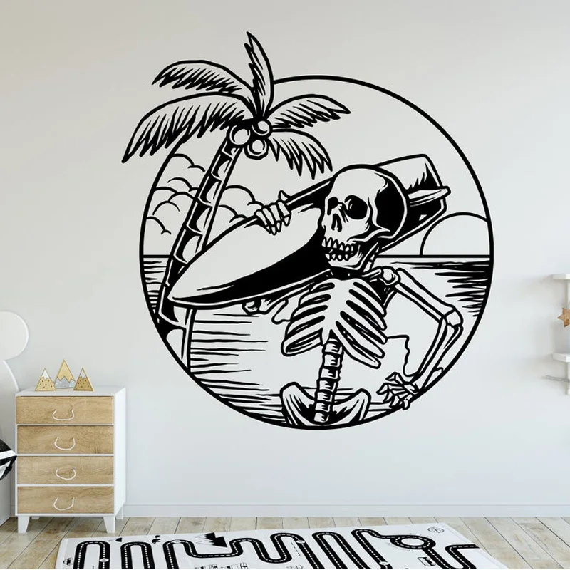 Summer Wall Decal Summer Quotes vinyl sticker Surf Quotes Surf wave decal gift for surfing wall decorations living room 3C66