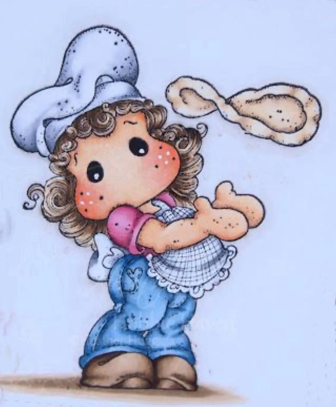 

Yulan готовить девушка прозрачный силиконовый штамп и zamak литье под давлением листа цепляться Скрапбукинг DIY милый рисунок фото штамп для альб...