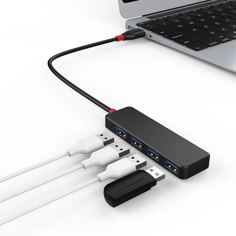 

USB 3.0 Hub Adapter 4 Port High Speed Slim Compact Expansion Smart Splitter