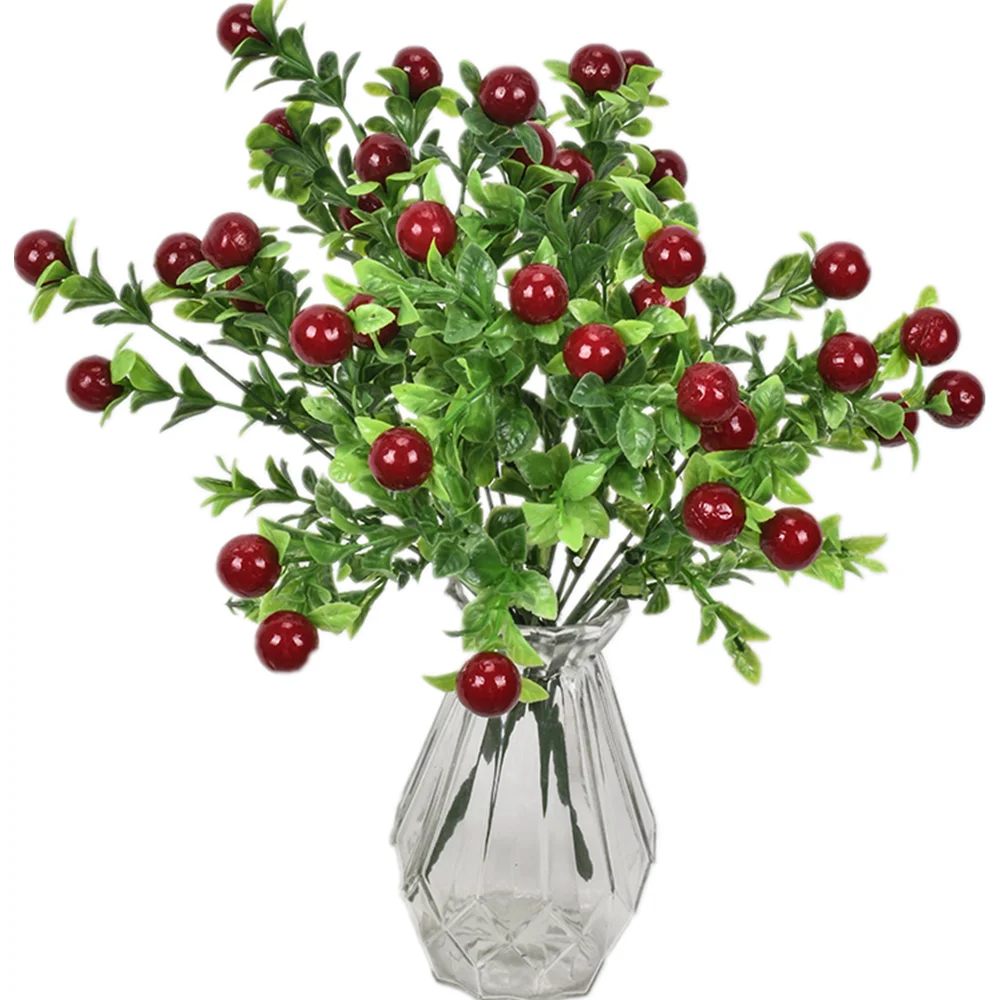 

1 Bunch of Rich Fruit Artificial Flowers, Used for DIY Party Wedding Decoration Green Plant Arrangement Ornaments Office Decor